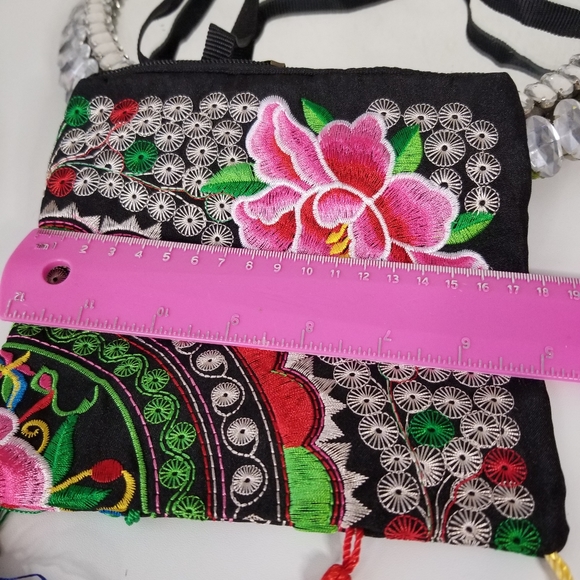 Mexican Embroidered Crossbody Bag New - Picture 4 of 9